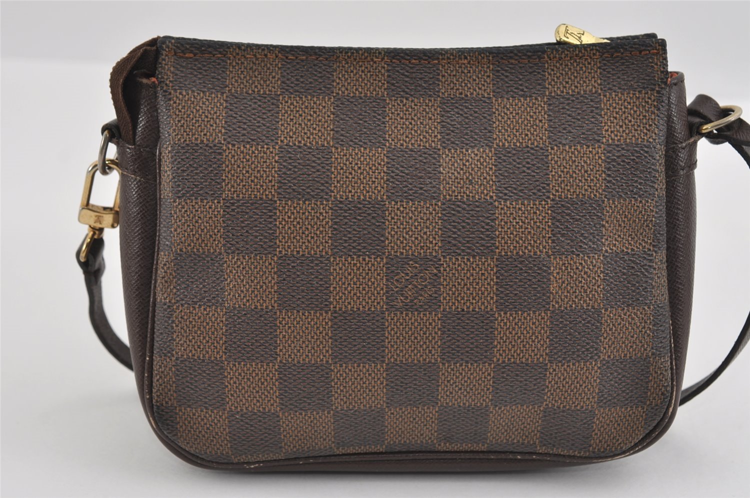 Authentic Louis Vuitton Damier Trousse Makeup Hand Bag Pouch N51982 LV 0939I