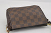Authentic Louis Vuitton Damier Trousse Makeup Hand Bag Pouch N51982 LV 0939I