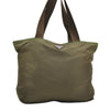 Authentic PRADA Nylon Tessuto Leather Shoulder Tote Bag Green 0940G