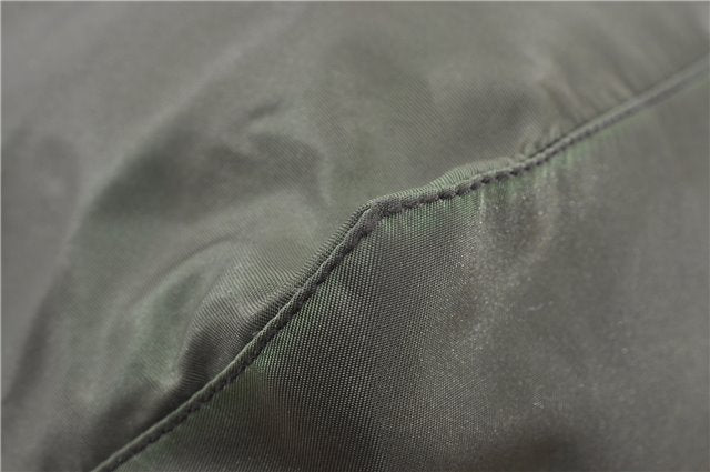 Authentic PRADA Nylon Tessuto Leather Shoulder Tote Bag Green 0940G