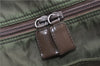Authentic PRADA Nylon Tessuto Leather Shoulder Tote Bag Green 0940G