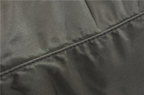 Authentic PRADA Nylon Tessuto Leather Shoulder Tote Bag Green 0940G
