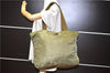 Authentic PRADA Nylon Tessuto Leather Shoulder Tote Bag Green 0940G
