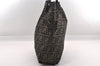 Authentic Vintage FENDI Zucca Shoulder Tote Bag Nylon Leather Brown 0941I
