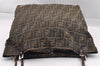 Authentic Vintage FENDI Zucca Shoulder Tote Bag Nylon Leather Brown 0941I