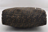 Authentic Vintage FENDI Zucca Shoulder Tote Bag Nylon Leather Brown 0941I