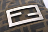 Authentic Vintage FENDI Zucca Shoulder Tote Bag Nylon Leather Brown 0941I