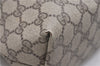Authentic GUCCI Web Sherry Line Shoulder Tote Bag GG PVC Leather Brown 0942G