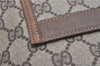 Authentic GUCCI Web Sherry Line Shoulder Tote Bag GG PVC Leather Brown 0942G