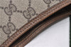 Authentic GUCCI Web Sherry Line Shoulder Tote Bag GG PVC Leather Brown 0942G