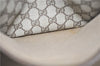 Authentic GUCCI Web Sherry Line Shoulder Tote Bag GG PVC Leather Brown 0942G