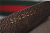 Authentic GUCCI Web Sherry Line Shoulder Tote Bag GG PVC Leather Brown 0942G