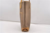Authentic GUCCI Web Sherry Line Micro GG Tote Bag PVC Leather Brown 0945G