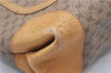 Authentic GUCCI Web Sherry Line Micro GG Tote Bag PVC Leather Brown 0945G