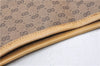 Authentic GUCCI Web Sherry Line Micro GG Tote Bag PVC Leather Brown 0945G