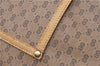 Authentic GUCCI Web Sherry Line Micro GG Tote Bag PVC Leather Brown 0945G