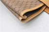Authentic GUCCI Web Sherry Line Micro GG Tote Bag PVC Leather Brown 0945G