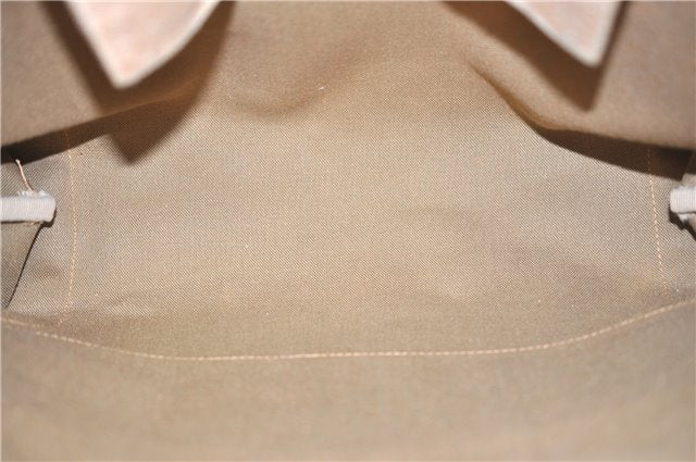 Authentic GUCCI Web Sherry Line Micro GG Tote Bag PVC Leather Brown 0945G