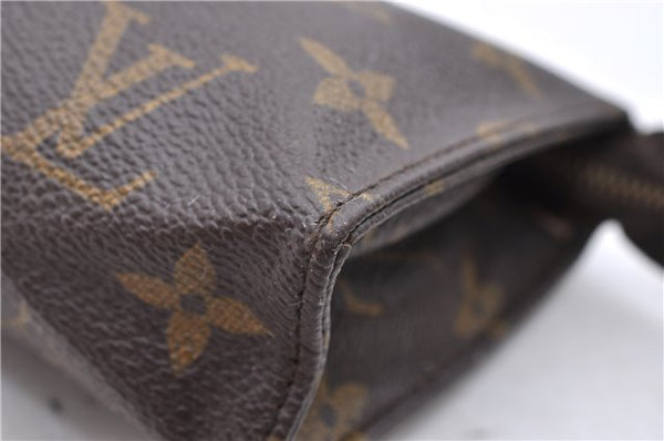 Auth Louis Vuitton Monogram Poche Toilette 15 Cosmetics Pouch M47546 LV 0946D