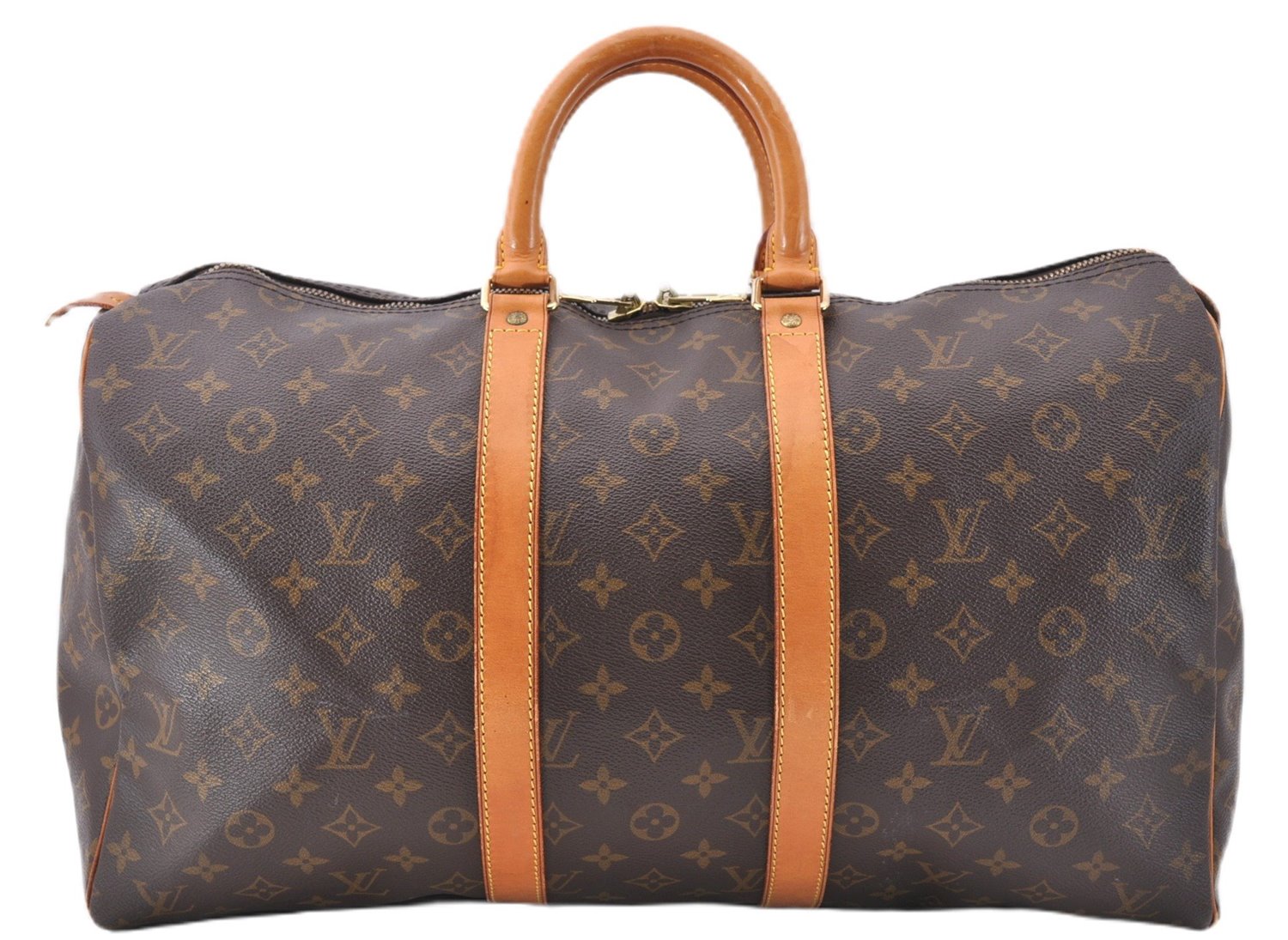 Authentic Louis Vuitton Monogram Keepall 45 Travel Boston Bag M41428 LV 0946F