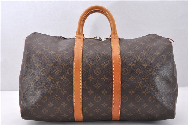 Authentic Louis Vuitton Monogram Keepall 45 Travel Boston Bag M41428 LV 0946F