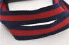 Authentic GUCCI Sherry Line Shoulder Tote Bag GG PVC Leather Navy Blue 0946G