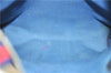 Authentic GUCCI Sherry Line Shoulder Tote Bag GG PVC Leather Navy Blue 0946G