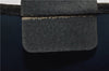Authentic GUCCI Sherry Line Shoulder Tote Bag GG PVC Leather Navy Blue 0946G