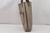 Authentic GUCCI Web Sherry Line Shoulder Tote Bag GG PVC Leather Brown 0947G