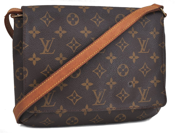 Authentic Louis Vuitton Monogram Musette Tango Shoulder Bag M51257 LV 0948F