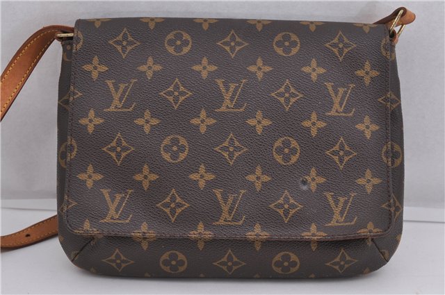 Authentic Louis Vuitton Monogram Musette Tango Shoulder Bag M51257 LV 0948F