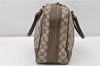 Authentic GUCCI Vintage Hand Boston Bag GG PVC Leather Brown Junk 0948G