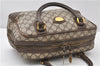 Authentic GUCCI Vintage Hand Boston Bag GG PVC Leather Brown Junk 0948G