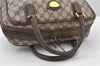 Authentic GUCCI Vintage Hand Boston Bag GG PVC Leather Brown Junk 0948G