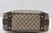Authentic GUCCI Vintage Hand Boston Bag GG PVC Leather Brown Junk 0948G