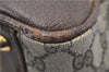 Authentic GUCCI Vintage Hand Boston Bag GG PVC Leather Brown Junk 0948G