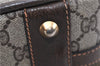 Authentic GUCCI Vintage Hand Boston Bag GG PVC Leather Brown Junk 0948G