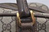 Authentic GUCCI Vintage Hand Boston Bag GG PVC Leather Brown Junk 0948G