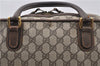 Authentic GUCCI Vintage Hand Boston Bag GG PVC Leather Brown Junk 0948G