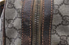 Authentic GUCCI Vintage Hand Boston Bag GG PVC Leather Brown Junk 0948G