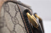 Authentic GUCCI Vintage Hand Boston Bag GG PVC Leather Brown Junk 0948G