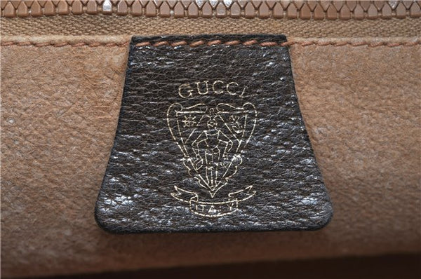 Authentic GUCCI Vintage Hand Boston Bag GG PVC Leather Brown Junk 0948G
