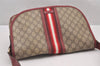 Authentic GUCCI Shoulder Cross Body Bag GG PVC Leather 201732 Brown 0948I