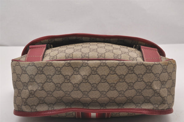 Authentic GUCCI Shoulder Cross Body Bag GG PVC Leather 201732 Brown 0948I