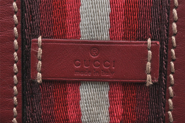 Authentic GUCCI Shoulder Cross Body Bag GG PVC Leather 201732 Brown 0948I