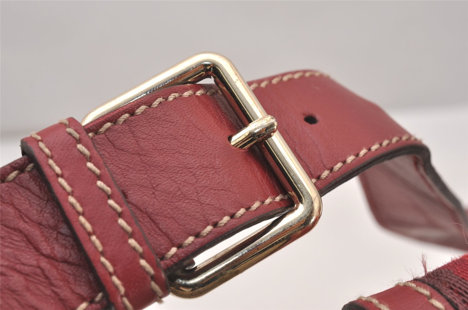 Authentic GUCCI Shoulder Cross Body Bag GG PVC Leather 201732 Brown 0948I