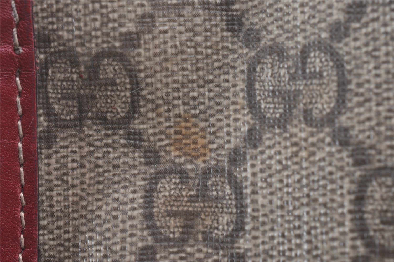 Authentic GUCCI Shoulder Cross Body Bag GG PVC Leather 201732 Brown 0948I