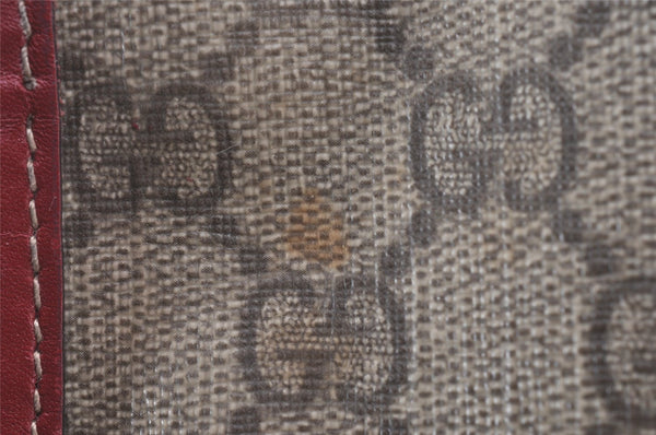 Authentic GUCCI Shoulder Cross Body Bag GG PVC Leather 201732 Brown 0948I