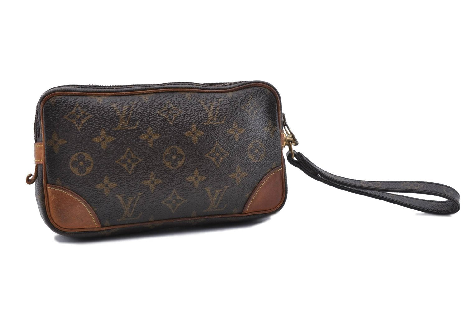 Auth Louis Vuitton Monogram Marly Dragonne PM Clutch Hand Bag M51827 LV 0949D