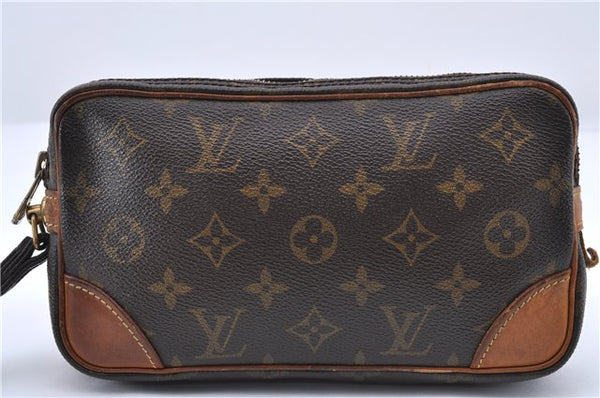 Auth Louis Vuitton Monogram Marly Dragonne PM Clutch Hand Bag M51827 LV 0949D